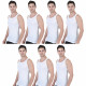 Men's Sleeveless Vest Combo Pack of 7 - Integra White | Regular Fit